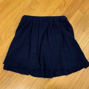 Kids Navy Pleated Skirt